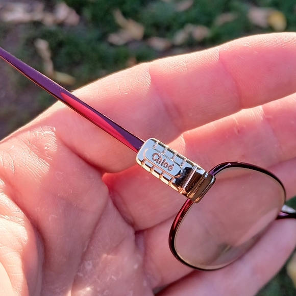 Vintage Chloe CL1187 C04 135 Purple Eyeglasses. Made in France  - Picture 11 of 16